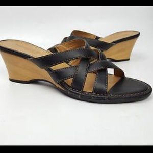 Timberland comforia black leather straps sandals